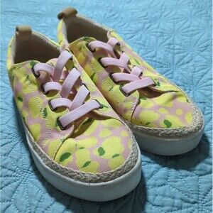 Spenco Orthotic Gored Lace Slip-On Sneaker Malibu 21 Bokeh Blush Sz 8 Lemon Pink